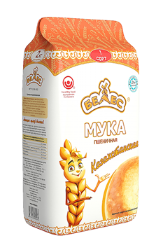 Мука пшеничная Белес Казахстанская 1 сорт 2кг - фото 4558