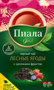 Чай черный Piala (Пиала) Gold с кусочками фруктов Лесные ягоды пакетированный (25 пакетов) - фото 5171