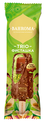 Мороженое "Bahroma" эскимо Trio Фисташка 65г - фото 5914