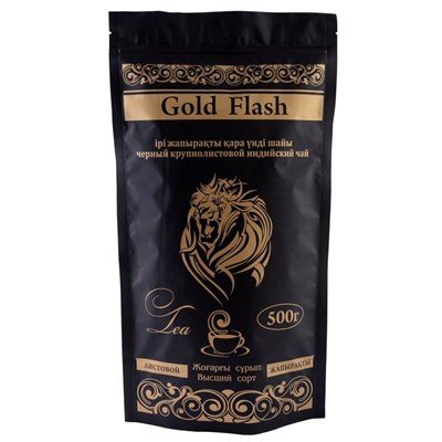 Чай Gold Flash черный индийский листовой 500г zip-lock - фото 6187