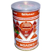 Молоко цельное сгущённое с сахаром вареное 8,5% ДЕПовское 600г 1902