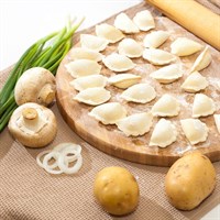 {{photo.Alt || photo.Description || 'Вареники "Забава" с картофелем и грибами (весовые) Павлодарский Смак'}}